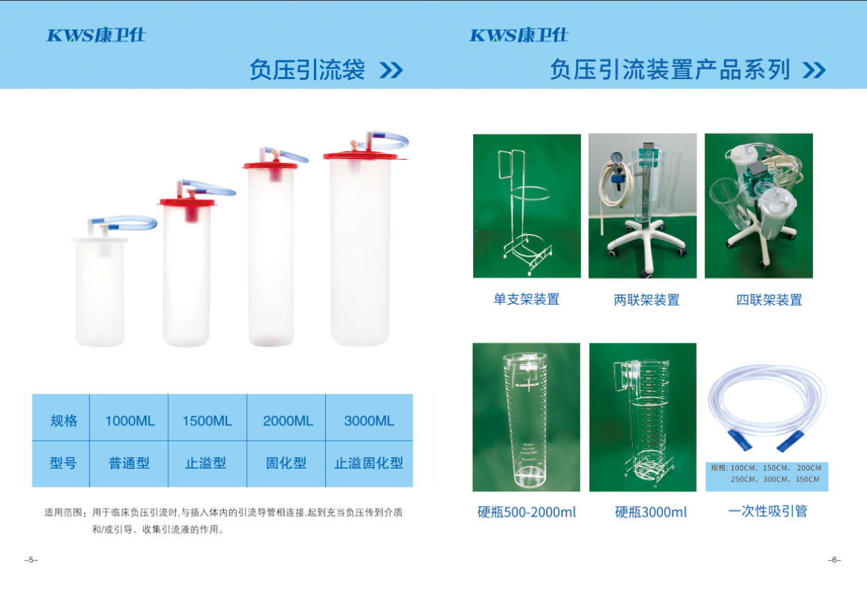 負(fù)壓引流袋、負(fù)壓引流裝置產(chǎn)品系列